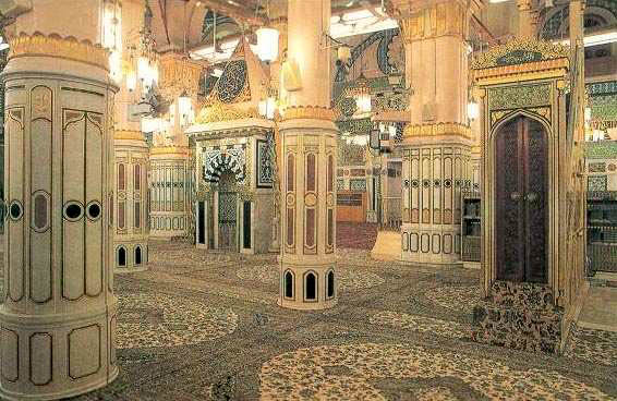 Inside the MasjideNabawi near the mimbar